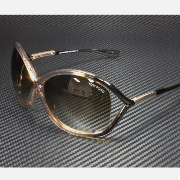 Tom Ford Whitney Shiny Rose Grad Brown 64mm Women's Sunglasses